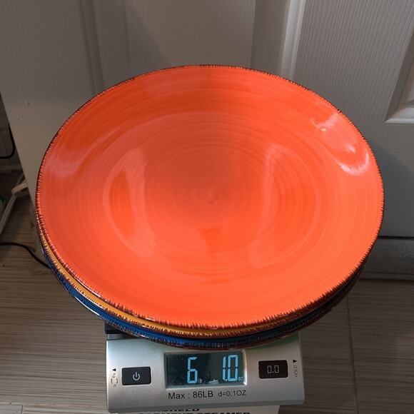 Vancasso Multicolored Stoneware Fiesta Round Dinner Plates Set of 4 - Picture 12 of 13